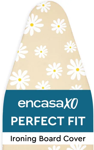 Vista 32 de Encasa XO Funda para tabla de planchar y almohadilla 42"x14" - Acolchado grueso de fieltro de 3mm, ajuste con cordón y bloqueo, fácil de colocar