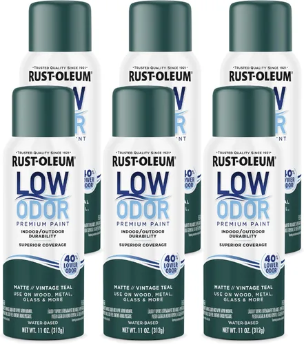 Vista 50 de Rust-Oleum - Pintura en aerosol prémium de bajo olor, gris ancla brillante Olor 40% menor que las pinturas en aerosol tradicionales, durabilidad