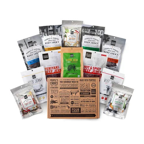 Vista 2 de People's Choice - Paquete variado de cecina, regalo de bocadillos con alto contenido de proteínas, juego de 12 piezas