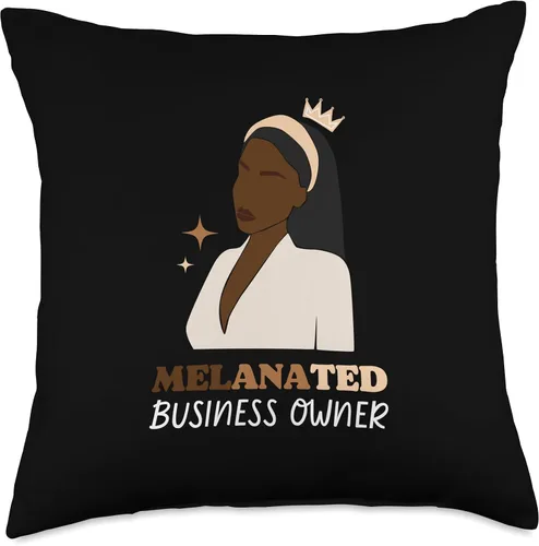 Vista 5 de Melanated Business Owner Black Woman Pride African Almohada americana, 16 x 16, multicolor