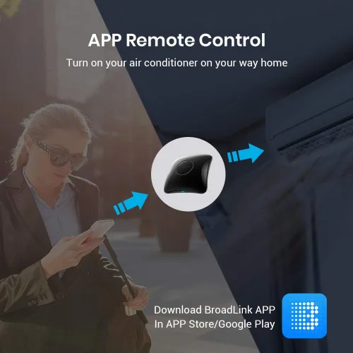 Vista 3 de BroadLink IR/RF Smart Home Hub-WiFi IR/RF Blaster para automatización del hogar, TV, cortina, persianas control remoto, controlador de aire