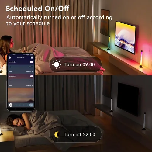 Vista 5 de Ledagic Barra de Luz LED con Sincronización de Música, Retroiluminación de TV que Cambia de Color con Aplicación y Control Remoto, Barra de Luz RGB