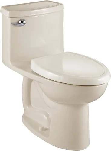 Vista 10 de American Standard 612AA001.020 Compact Cadet 3, inodoro de una pieza con asiento de cierre lento y anillo de cera, parte delantera alargada, Blanco