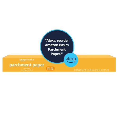 Vista 6 de Amazon Basics Papel pergamino para hornear, antiadherente, rollo de 90 pies cuadrados, 1 paquete