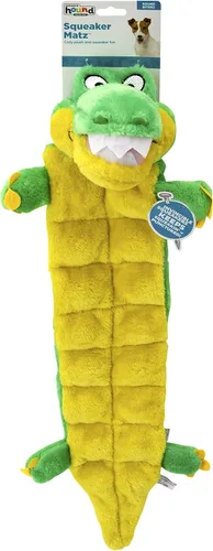 Vista 2 de Outward Hound Squeaker Matz - Juguete de peluche para perro, caimán, tamaño XL