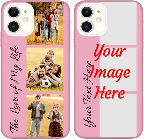 Vista 15 de Funda de teléfono con foto personalizada para iPhone 12, imagen/texto personalizado, funda negra suave delgada, regalo único de nicho para parejas