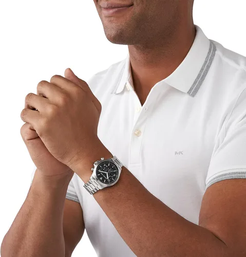Vista 5 de Michael Kors Reloj cronógrafo de acero inoxidable Gage Reloj de silicona con cronógrafo de calibre