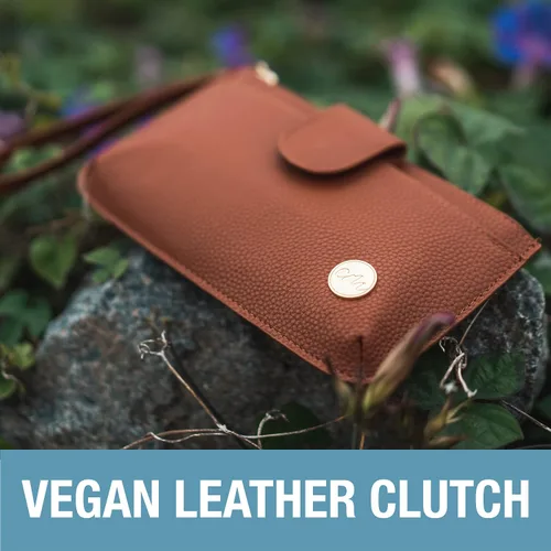 Vista 4 de CleverMade Premium Zip Pouch Wallet Clutch with Multiple Storage Pockets and Wristlet Strap for Easy Carrying