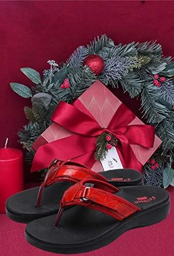 Vista 6 de SOLLBEAM Sandalias ortopédicas originales para mujer, estilo tanga con soporte de arco