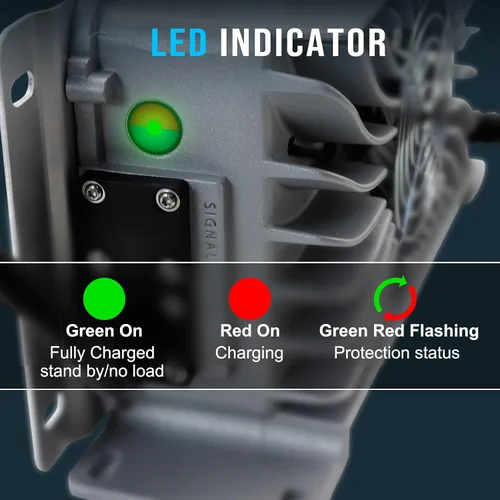 Vista 5 de Cargador de batería a bordo de litio de 43.8 V 20 A para batería LiFePO4 de 36 V (38.4 V) 12S, cargador inteligente impermeable IP67 para carrito