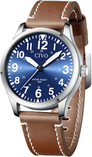 Vista 14 de CIVO Military Watch for Men Waterproof: Analog Mens Watches Classic- Field Wrist Watches for Man