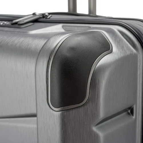 Vista 7 de Traveler's Choice Silverwood II Hardside Expandable Spinner, Gray-Out of Stock, 30" Checked Luggage