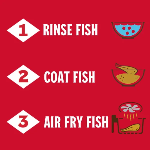 Vista 3 de Louisiana Fish Fry Air Fryer - Mezcla de revestimiento sazonado para pescado - 5 onzas