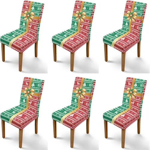 Vista 32 de Rnyleeg Juego de 1 fundas para sillas de comedor de Navidad, fundas para sillas de comedor, diseño étnico, diseño étnico, suave, lavable, para Arco