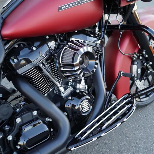 Vista 3 de INDNICE Filtro de aire limpiador CNC Crafts filtro de admisión para Harley Dyna Super Glide Custom FXDC/I?005-2014