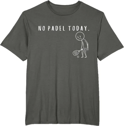Vista 8 de No Padel Today Funny Padel Stickman Padel Playera Jugador de Tenis