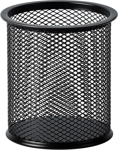 Vista 8 de Amazon Basics Soporte para bolígrafos y organizador de escritorio, almacenamiento de organizador de oficina, negro, 9.25 x 4.53 x 3.94 pulgadas