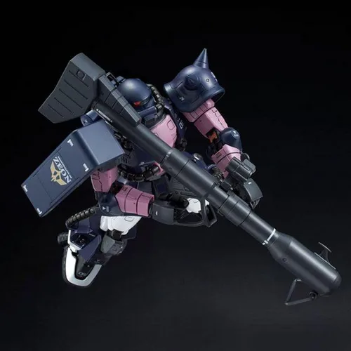 Vista 8 de BANDAI RG 1/144 MS-06R-1A Negro TRI-Stars ZAKU II Principado de Zeon Traje móvil producido en masa (importación de Japón)