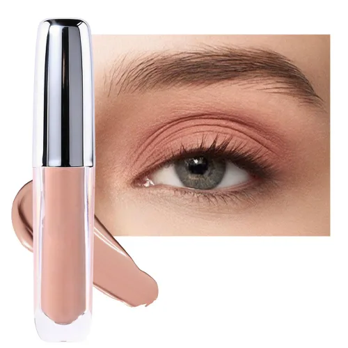 Vista 18 de Sombra de ojos líquida de una sola sombra, maquillaje líquido de ojos mate y brillante, larga duración, impermeable, a prueba de manchas, alto 01#