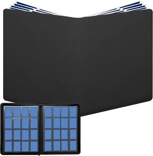 Vista 11 de Carpeta de tarjetas de 4 bolsillos compatible con tarjetas PTCG, soporte para tarjetas TCG, colección de juegos de cartas intercambiables, se adapta