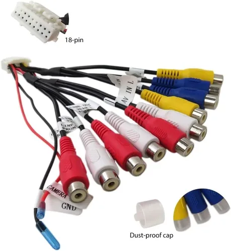 Vista 2 de XDCPA10BT dual para pre-amplificador/salida de entrada AV de vídeo y cable de la cámara 18 Pin conector transmisión rápida