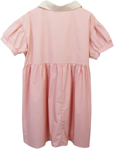 Vista 5 de Himifashion Sweet Lolita - Vestidos góticos de cintura delgada de manga corta con cuello de bebé largo hasta la rodilla japonés Kawaii vestido