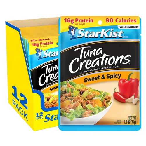 Vista 35 de StarKist Tuna Creations Ginger Sesame - Sabor de jengibre y sésamo para atún 14g Protein Per Serving, Wild Caught, Shelf Stable Seafood, Gluten