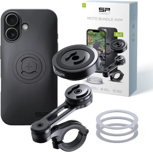 Vista 31 de SP CONNECT Moto Bundle II con módulo antivibraciones SPC+ Compatible con iPhone 11 Pro/XS/X Soporte de teléfono para motocicleta Soporte