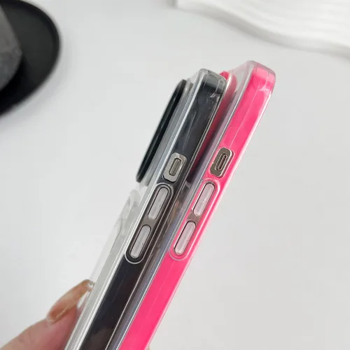 Vista 5 de Caseative Funda para iPhone 13 Pro, tarjetero de color caramelo transparente, a prueba de golpes, suave, compatible con iPhone (azul) ERROR: #N/A