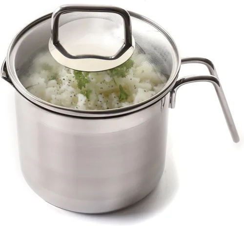 Vista 6 de Norpro Olla múltiple de 8 tazas con tapa de colado 19 litros plata
