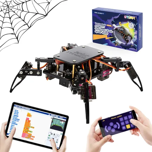 Vista 10 de Kit de Robot Araña Biónica Programable STEM, Kit Científico para Niños de 8 a 12 años, Juguete de Construcción de Robótica DIY para Adolescentes