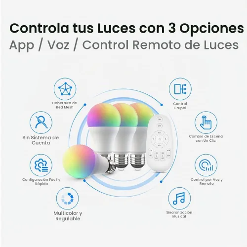 Vista 2 de Broadlink Kit de iluminación de bombillas inteligentes FastCon con control
