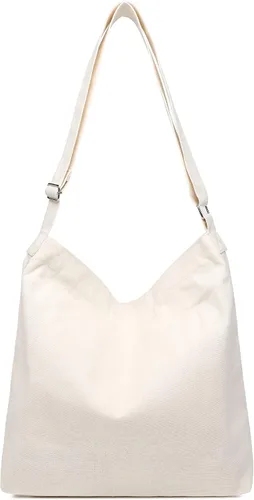 Vista 2 de Covelin Bolso de lona con estampado floral para mujer, ligero, espacioso, correa ajustable