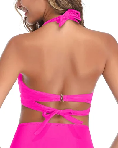 Vista 2 de Tempt Me Parte superior de bikini para mujer parte superior de traje de baño con relleno parte superior de traje de baño estilo retro