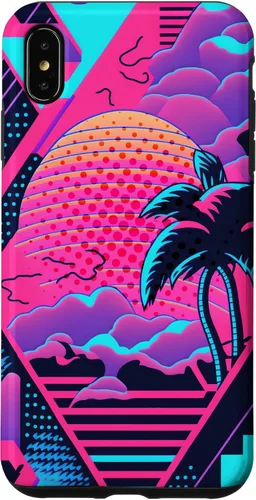 Vista 11 de iPhone 16 Retro Vaporwave Vibes - Funda para amantes de la nostalgia de la música de los años 90