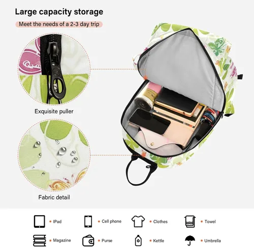 Vista 6 de Sporting Goods Tennis Bag Waterproof St Green Boho Butterfly Sport Pickleball Badminton Bag for Women, Men, Teenagers bolso para raqueta