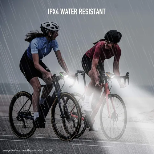 Vista 15 de Juego de luces de bicicleta con bocina 1400LM USB recargable faro de bicicleta y luz trasera y bocina impermeable 3 modos de iluminación se adapta a