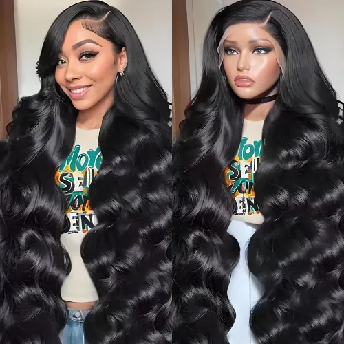 Vista 8 de Pelucas de cabello humano con encaje frontal HD de 13 x 6 pulgadas, densidad 200, pelucas de cabello humano ondulado con encaje frontal