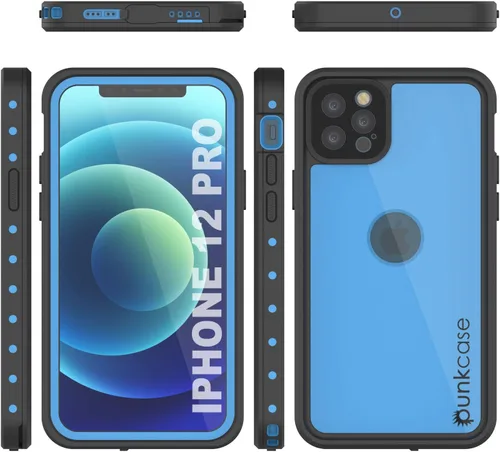 Vista 8 de Punkcase Funda impermeable diseñada para iPhone 12 Pro [serie StudStar] [ajuste delgado] [Certificado IP68] [A prueba de suciedad]