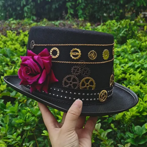 Vista 7 de Sombreros unisex Steampunk para hombre y mujer (22.8in) multicolor