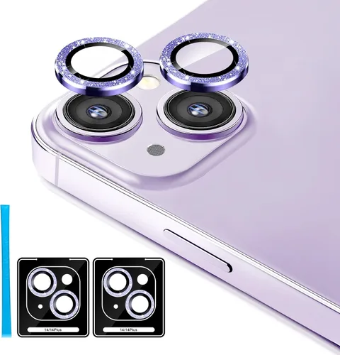 Vista 14 de Jeluse Paquete de 2 protectores de lente de cámara para iPhone 16 Pro Max/iPhone 16 Pro/iPhone 15 Pro Max/iPhone 15 Pro/iPhone 14 Pro Max/iPhone 14