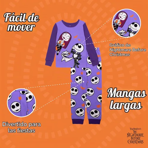 Vista 3 de Disney unisex-child 2-piece Snug-fit Cotton Holiday Pajama Set, Soft & Cute for Kids