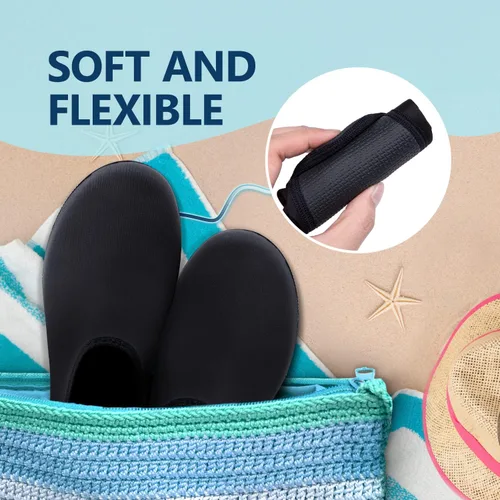 Vista 3 de JACKSHIBO Zapatos de agua para mujeres y hombres, zapatos de natación, calcetines de agua para cruceros, artículos esenciales para natación, agua