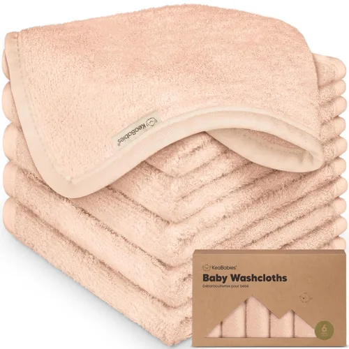 Vista 15 de Paquete de 6 paños de viscosa suave y absorbente de bambú para cara, cuerpo, toallas de bebé para recién nacidos, niños, niños pequeños, bebés