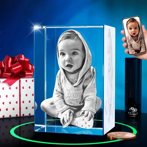 Vista 14 de ArtPix 3D Foto de cristal, regalos personalizados de Navidad para esposa, mujer, mamá, ella, él, hombres, madre, abuela, gran regalo personalizado