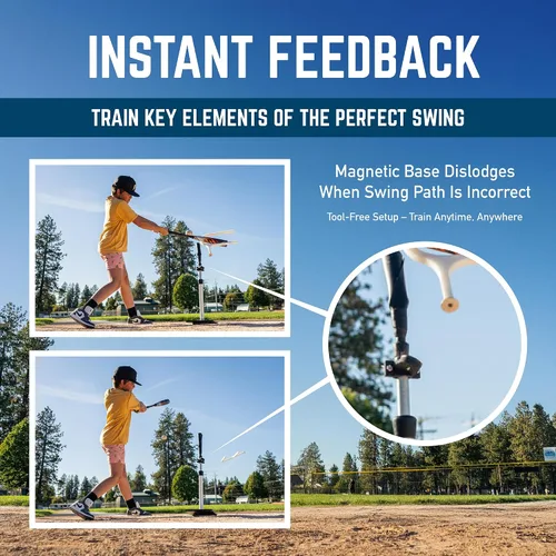 Vista 4 de entrenador de swing de béisbol para niños y adultos Fabricado en EE. UU. con garantía de 1 año Mejora tu equipo de entrenamiento de béisbol