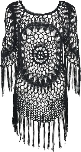 Vista 8 de Traje de baño para mujer, cubierta de bikini con encaje hueco, borla, traje de baño sexy para playa