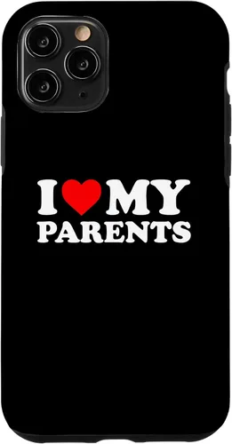 Vista 29 de I Love My Parents - Red Heart Case for iPhone 16