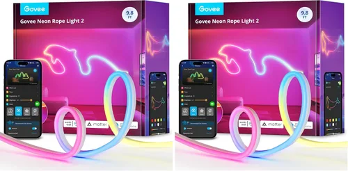 Vista 10 de Govee RGBIC Luces de Neón, Luz de Cuerda de Neón LED Inteligente 2 Funciona con Matter, Alexa, Google Assistant, Luces de Tira de Neón DIY
