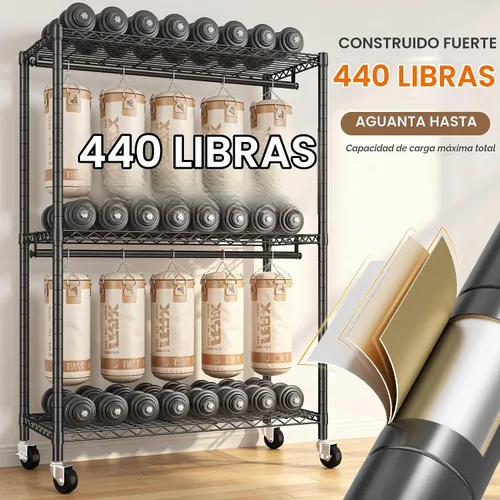 Vista 4 de Raybee Perchero con ruedas para ropa resistente para colgar ropa Negro